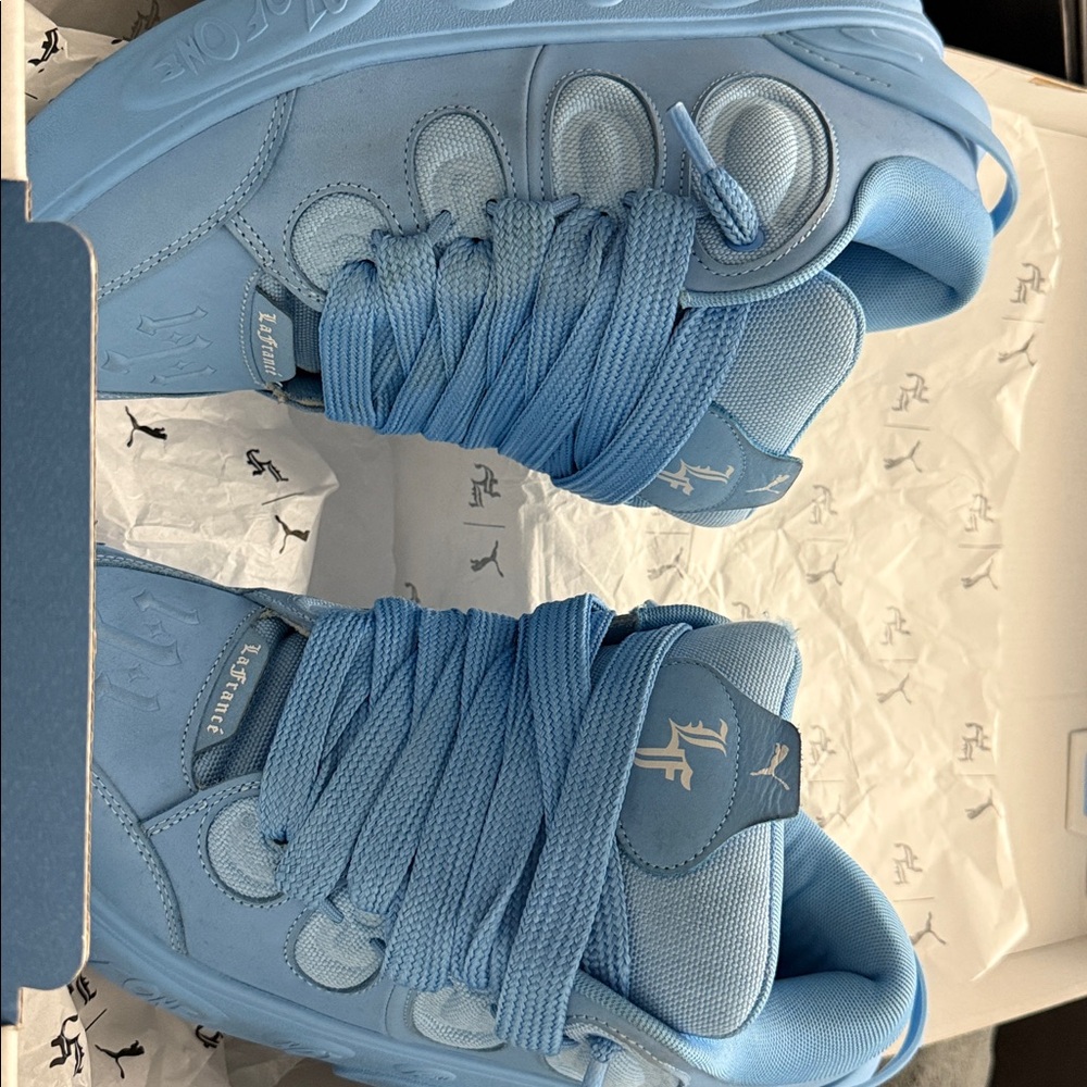 Puma men’s Light Blue Sneakers puma la france - Picture 2 of 6